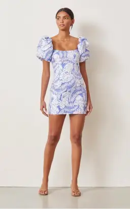 Bec & Bridge Banana Leaf Mini Dress Print Size 8