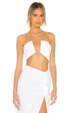 Natalie Rolt Bellini Crop Top Size 8 and Skirt Size 6 Set White for rent on The Volte - image 2