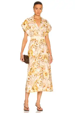 Zimmermann Rosa Roll Cuff Jumpsuit Print Size 16 for rent on The Volte - image 2