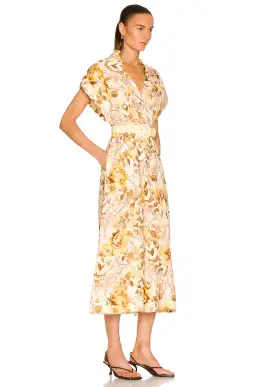 Zimmermann Rosa Roll Cuff Jumpsuit Print Size 16 for rent on The Volte - image 1