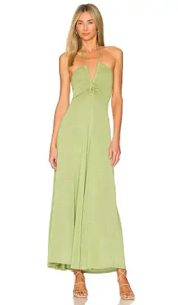 Bec and Bridge Indya Knit Maxi Dress Green Size 12