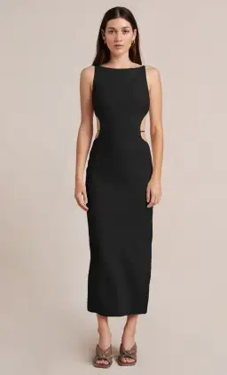 Bec & Bridge Cammi Cut Out Dress Black Size 14