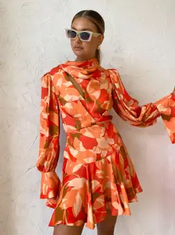 Acler Dunleer Dress Amber Bloom Size 10 for rent on The Volte - image 6