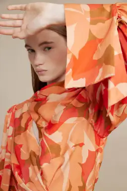 Acler Dunleer Dress Amber Bloom Size 10 for rent on The Volte - image 4