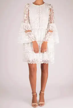 Thurley Flora Climber Dress in White Size 8  for rent on The Volte - image 1
