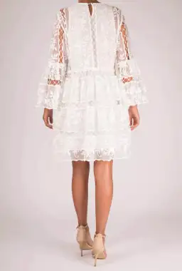 Thurley Flora Climber Dress in White Size 8  for rent on The Volte - image 2