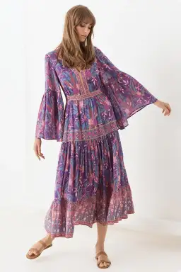 Spell & The Gypsy Collective Bianca Gown Wisteria Size M for rent on The Volte - image 1