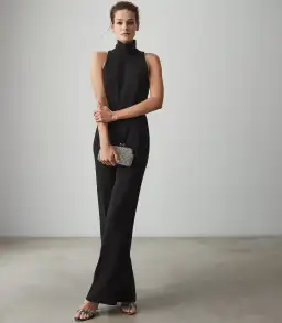 Reiss Dori Jumpsuit Black Size 6 for rent on The Volte - image 2