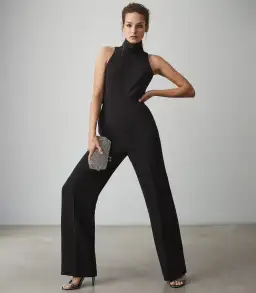 Reiss Dori Jumpsuit Black Size 6 for rent on The Volte - image 1