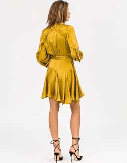 ZIMMERMANN WINSOME FLUTTER ROBE DRESS CITRUS Size 8