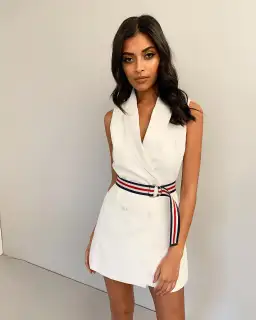 Kookai Ribbon Sleeveless Playsuit White Size 4 for rent on The Volte - image 2