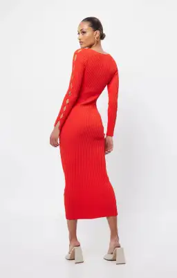 Mossman The Vivid Knit Dress Red Size 10 for rent on The Volte - image 5