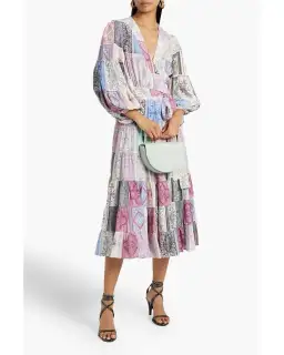 Zimmermann Wrap Midi Dress Multi Zodiac Cards Print Size 2 /Au  12 for rent on The Volte - image 1