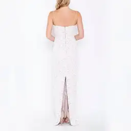 Bariano Emma Sweetheart Lace Gown White/Nude Size 8 for rent on The Volte - image 3