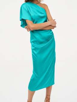 MANNING CARTELL 6MIAMI HEAT OFF THE SHOULDER DRESS TURQUOISE SIZE 6 for rent on The Volte - image 2