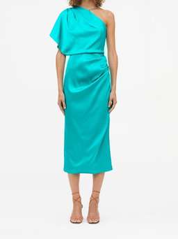 MANNING CARTELL 6MIAMI HEAT OFF THE SHOULDER DRESS TURQUOISE SIZE 6 for rent on The Volte - image 3