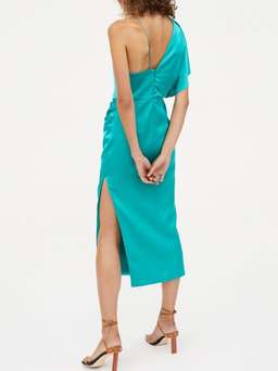 MANNING CARTELL 6MIAMI HEAT OFF THE SHOULDER DRESS TURQUOISE SIZE 6 for rent on The Volte - image 4