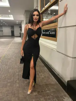 Dion Lee Gathered Butterfly Dress Black Size 8