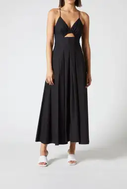 Scanlan Theodore Cotton Strappy Dress Dress NAVY Size 8 for rent on The Volte - image 1