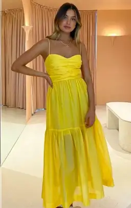 Bec & Bridge Papillon Dress In Honey Size 8 