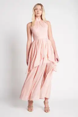 Aje Bungalow Sienna Dress Blush Size AU 12