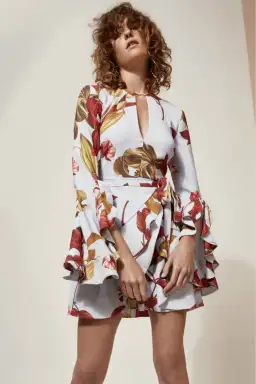 C/MEO Collective Gossamer Long Sleeve Dress Print Size M / Au 10 for rent on The Volte - image 1