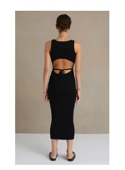 Bec and Bridge Lyla Knit Midi Dress Black Size AU 6 for rent on The Volte - image 2