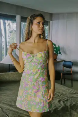 With Jean Dolce Dress in Honey Suckle Print Size 10 for rent on The Volte - image 2