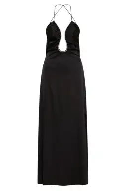 Sonya Moda Satin Embellished Keyhole Dress Black Size 10 for rent on The Volte - image 4