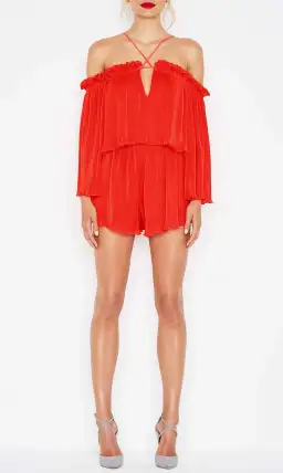 Alice McCall Locomotion Playsuit Red Size 8 