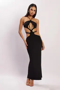 Meshki Eden Halter Maxi Dress Black Size XS/ Au 6 for rent on The Volte - image 1