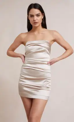 Bec & Bridge Heather Mini Dress Champagne Size 8  for rent on The Volte - image 2