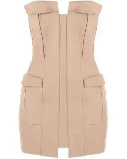 Dion Lee Pocket Bustier Dress Tan Size 6