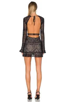 For Love and Lemons Emerie Cut Out Dress Black Size XS/ AU 6 for rent on The Volte - image 3