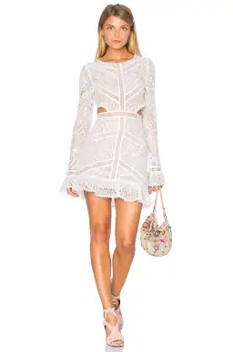 For Love and Lemons Emerie Cut Out Dress White Size XS/ AU 6 for rent on The Volte - image 1