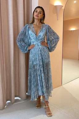 Acler Astone Dress In Blue Fields Size 8 for rent on The Volte - image 1