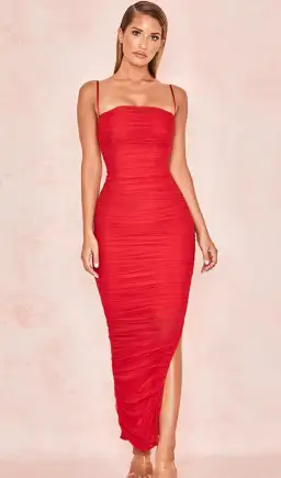 House of CB Fornarnia Dress Red Size XS/ AU 6