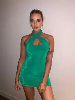 With Jean Lena Dress Green Size S/ Au 8 for rent on The Volte - image 1