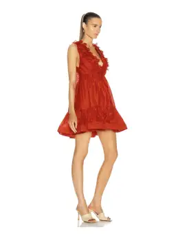 Zimmermann Lovestruck Garland Mini Dress Red Size 3 / Au 14  for rent on The Volte - image 2