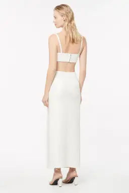 Manning Cartell Canvas Raffia Crop Top and Midi Skirt Set White Size 8 for rent on The Volte - image 2