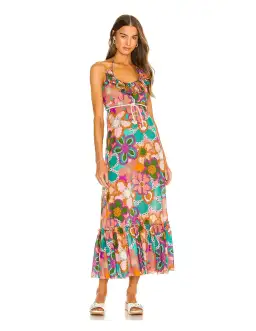 Zimmermann Lola Frill Picnic Dress Purple Floral Size 1 / Au 10