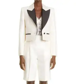 Zimmermann Cropped Tuxedo Jacket Milk Size 1 / Au 10 for rent on The Volte - image 1