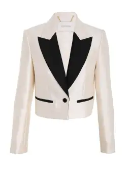 Zimmermann Cropped Tuxedo Jacket Milk Size 1 / Au 10 for rent on The Volte - image 5