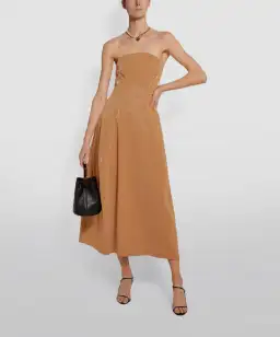 Camilla & Marc Alexie Midi Dress in Tan Size 8 for rent on The Volte - image 1