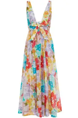 Zimmermann Bells Tie Front Long Dress Floral Size 1 / Au 10  for rent on The Volte - image 5