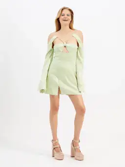 Alice McCall Night Sky Mini Dress Lime Cream Size 12 for rent on The Volte - image 1