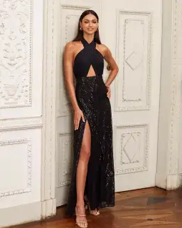 Alamour Maria Dress Black Sequin Size M/ Au 10 for rent on The Volte - image 5