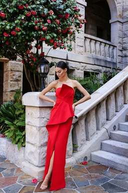 Elle Zeitoune Esmeralda Dress Red size 8 for rent on The Volte - image 3