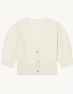 Sandro Wool Cardigan Ecru Size 1 for rent on The Volte - image 4