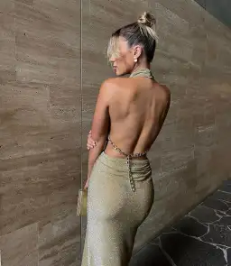 Eliya the Label Aphrodite Dress in Gold Size 6 for rent on The Volte - image 6